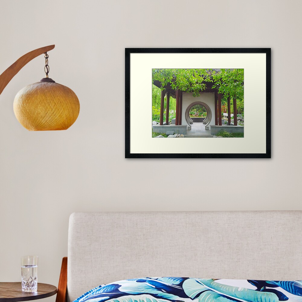 Chinese garden Framed Art Print
