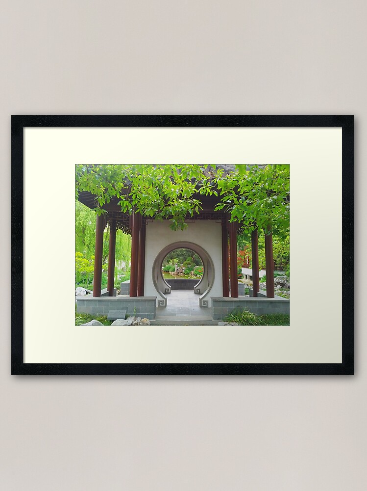 Thumbnail 2 of 7, Framed Art Print, Chinese garden designed and sold by TalBright.