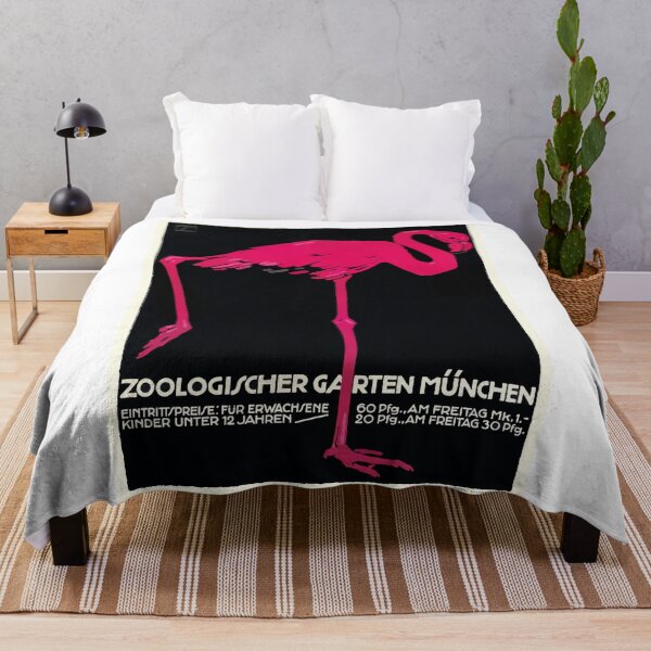 Item preview, 1912 Ludwig Hohlwein Munich Zoo Flamingo Poster designed and sold by retrographics.