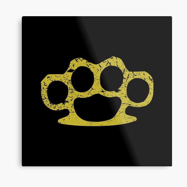 Brass knuckle/Knuckle Duster skull radioactivity Art Print for