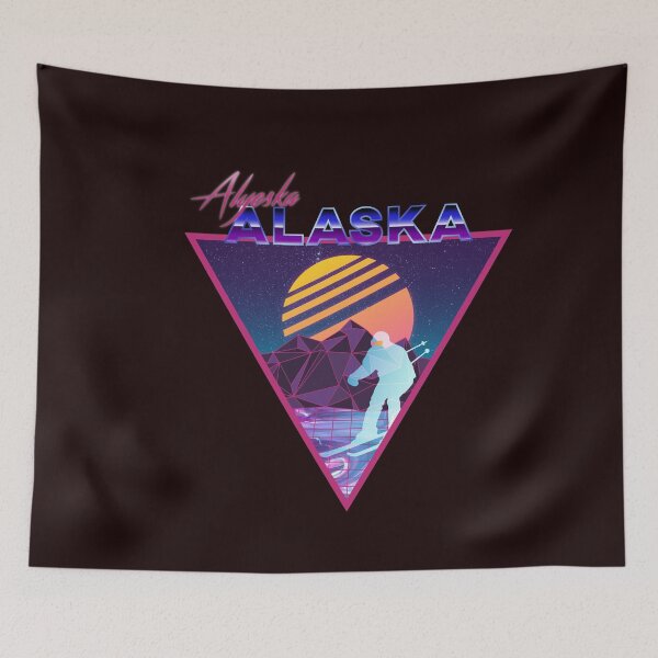 Item preview, Retro Vaporwave Ski Mountain | Alyeska Alaska | Shirts, Stickers, and More! designed and sold by KlehmInTime.