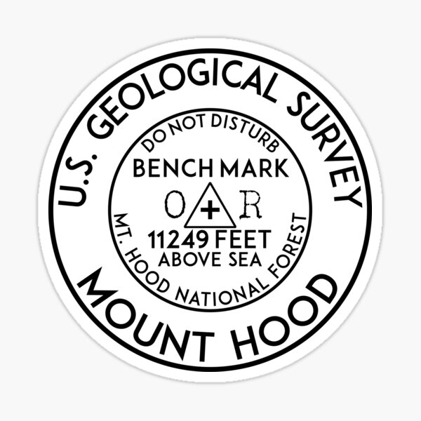 Mount Rainier National Park StickerMount Rainier USGS Benchmark Sticker 