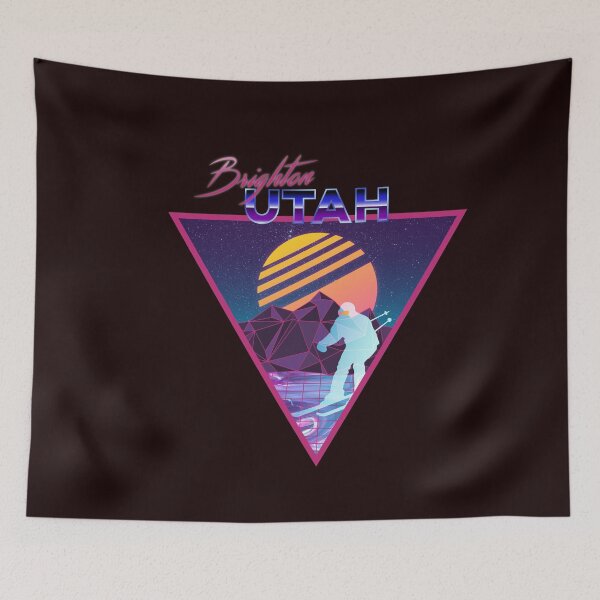Item preview, Retro Vaporwave Ski Mountain | Brighton Head Utah | Shirts, Stickers, and More! designed and sold by KlehmInTime.