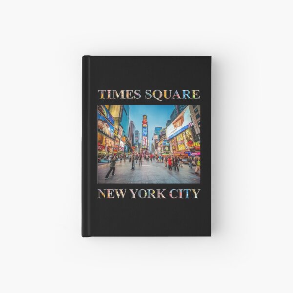 Times Square Sparkle (poster on black) Hardcover Journal