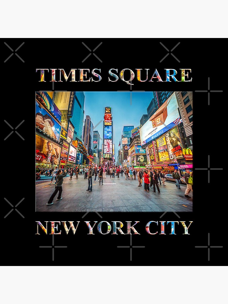 Times Square Sparkle (poster on black) by RayW