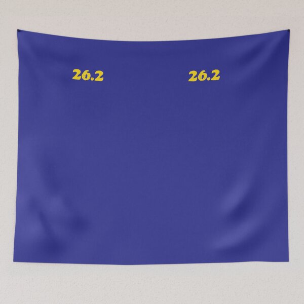 Item preview, Twenty Six Point Two Marathon Blue Yellow 26.2 Sock  designed and sold by SunnyLemonader.