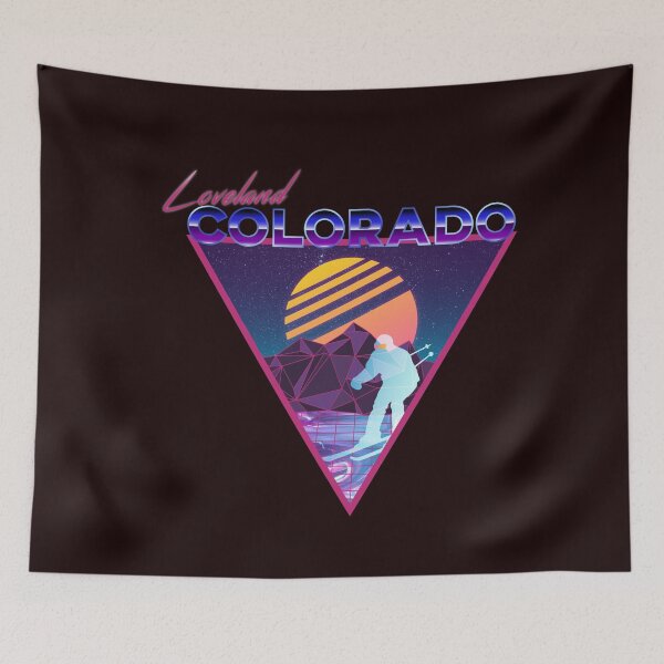 Item preview, Retro Vaporwave Ski Mountain | Loveland Colorado | Shirts, Stickers, and More! designed and sold by KlehmInTime.