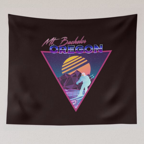 Item preview, Retro Vaporwave Ski Mountain | Mt. Bachelor Oregon | Shirts, Stickers, and More! designed and sold by KlehmInTime.