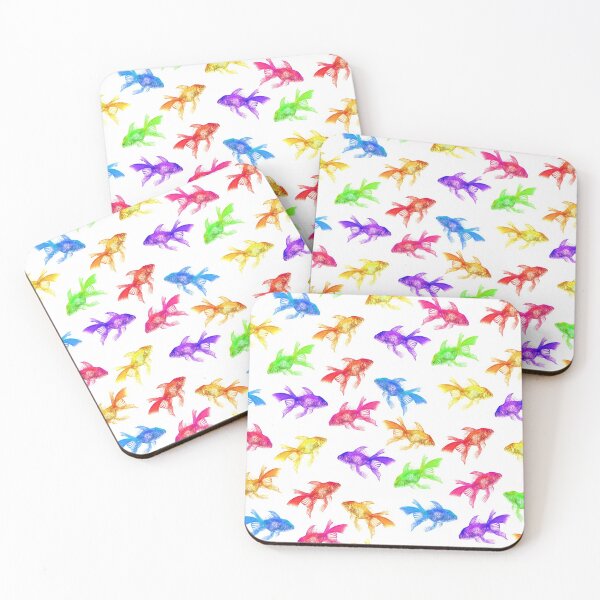 Item preview, Rainbow Goldfish Fish Drawing Pattern designed and sold by hellocando.