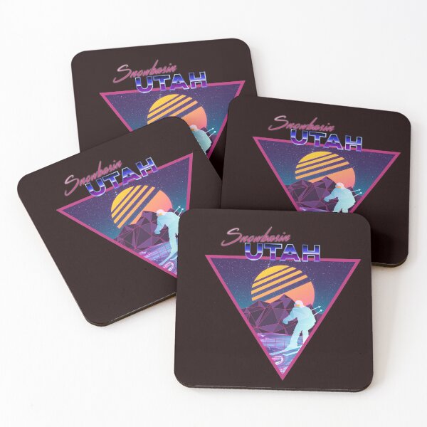 Item preview, Retro Vaporwave Ski Mountain | Snowbasin Utah | Shirts, Stickers, and More! designed and sold by KlehmInTime.
