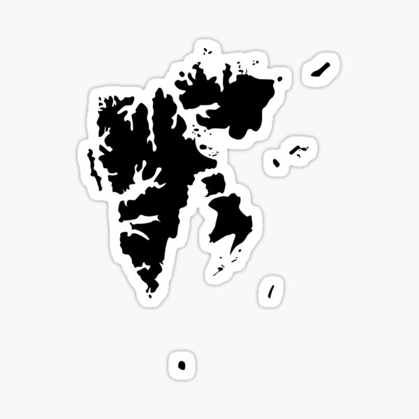 "Svalbard Outline The Islands of Svalbard" Sticker for Sale by HistoryWear Redbubble