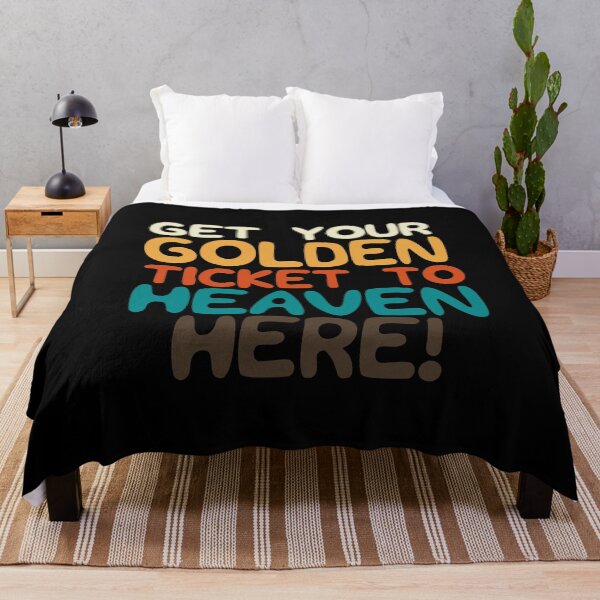 Item preview, Get your golden ticket to heaven here vintage color designed and sold by Scoopivich.