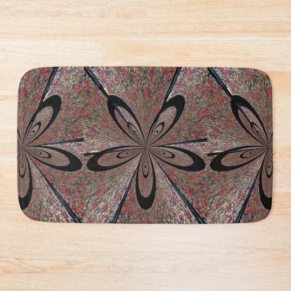 Item preview, Black 3-D Flower on Mosaic Background designed and sold by MOBpubdesign.