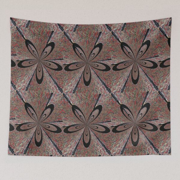 Item preview, Black 3-D Flower on Mosaic Background designed and sold by MOBpubdesign.
