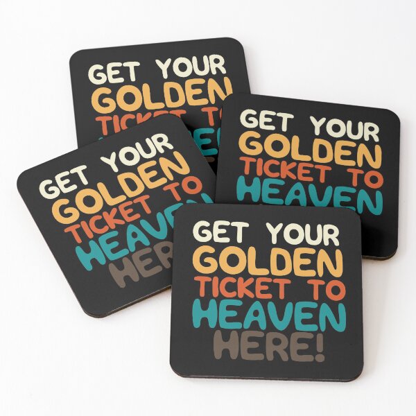 Item preview, Get your golden ticket to heaven here vintage color designed and sold by Scoopivich.