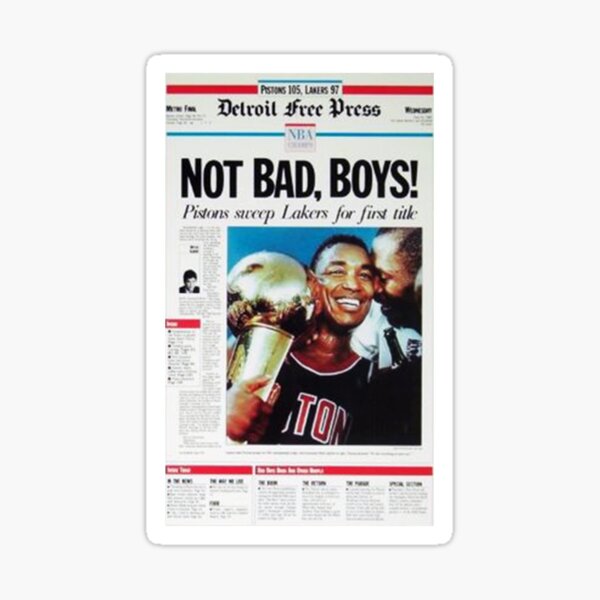 Pistons - Bad Boys Sticker for Sale by Jenna Tanner