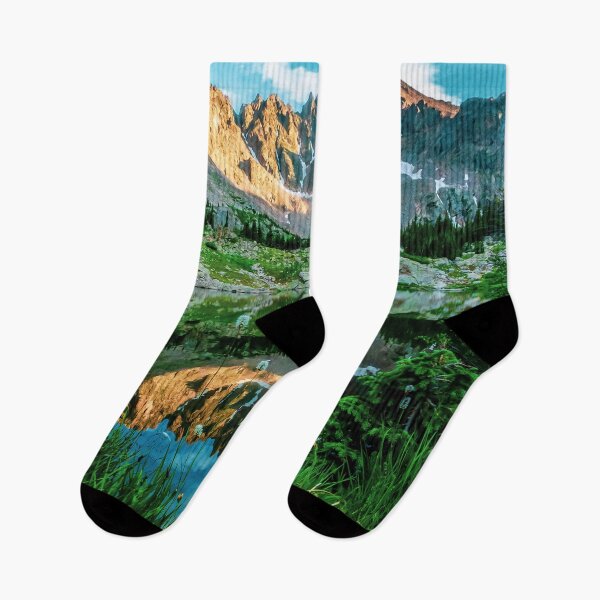 Item preview, Sun Ridge Lake Reflection // Incredible Backpacking Trip Wild Flowers and Natural Beauty designed and sold by catbyrdcolorado.