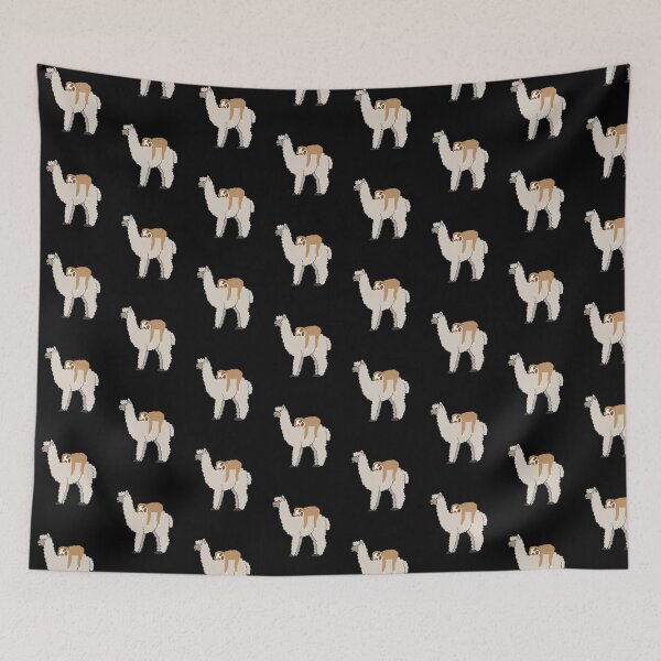 Item preview, Sloth Riding Llama Adorable Lama & Sleepy Sloth Tile Pattern designed and sold by perfectpresents.
