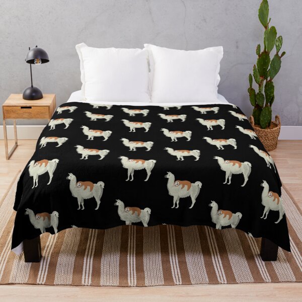 Item preview, Cute & Funny Sloth Sleeping on Llama Tile Pattern designed and sold by perfectpresents.