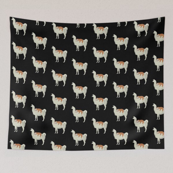 Item preview, Cute & Funny Sloth Sleeping on Llama Tile Pattern designed and sold by perfectpresents.