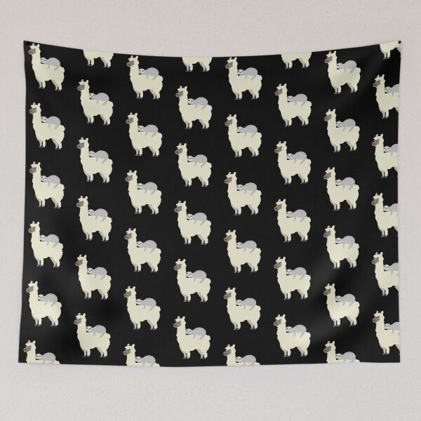 Item preview, Cute & Funny Sloth Riding Llama Best Friends Tile Pattern designed and sold by perfectpresents.