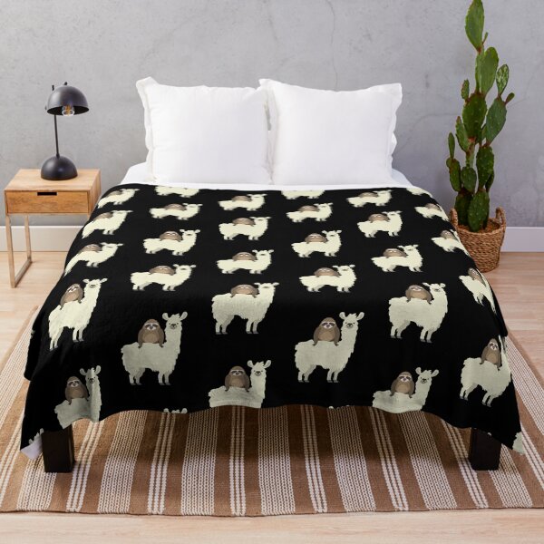 Item preview, Cute & Funny Sloth Riding Llama Tile Pattern designed and sold by perfectpresents.