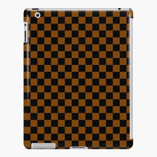 Tan Brown and Chocolate Brown Checkerboard iPad Case & Skin for