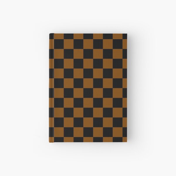 Black and Chocolate Brown Checkerboard Hardcover Journal