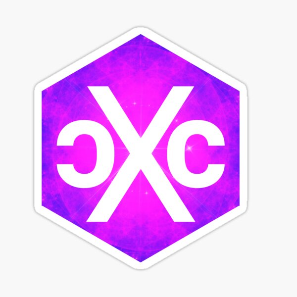 Fractal Purple cXc Logo | cXc Stickers, Shirts & More Sticker