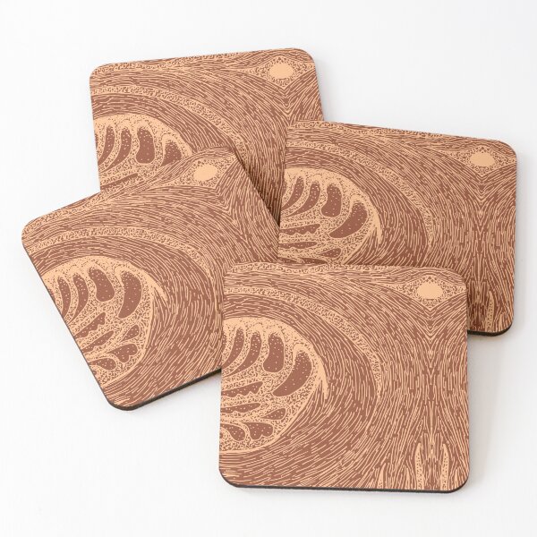 Item preview, Mud Wave 1 - Abstract Lines - Terracotta Abstract - Modern, Contemporary Print - Brown, Burnt Orange designed and sold by Studio Grafiikka.