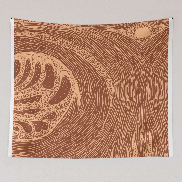 Item preview, Mud Wave 1 - Abstract Lines - Terracotta Abstract - Modern, Contemporary Print - Brown, Burnt Orange designed and sold by Studio Grafiikka.