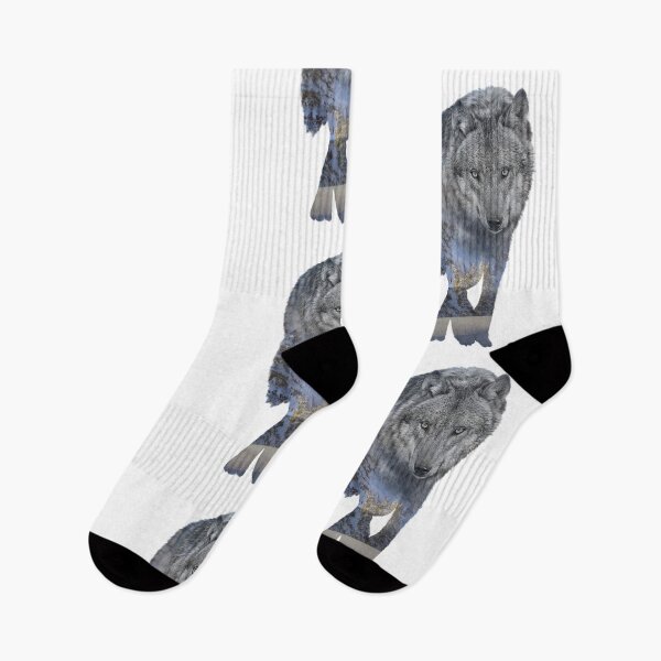 Item preview, Winter Wolf Double Exposure designed and sold by Rainfalling.