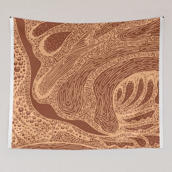 Item preview, Mud Wave 2 - Abstract Lines - Terracotta Abstract - Modern, Contemporary Print - Brown, Burnt Orange designed and sold by Studio Grafiikka.