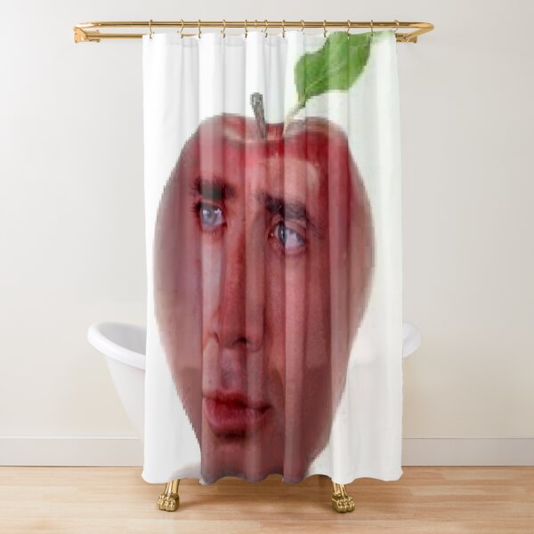 Nicolas Cage Apple Shower Curtain By Lkkhdx Redbubble