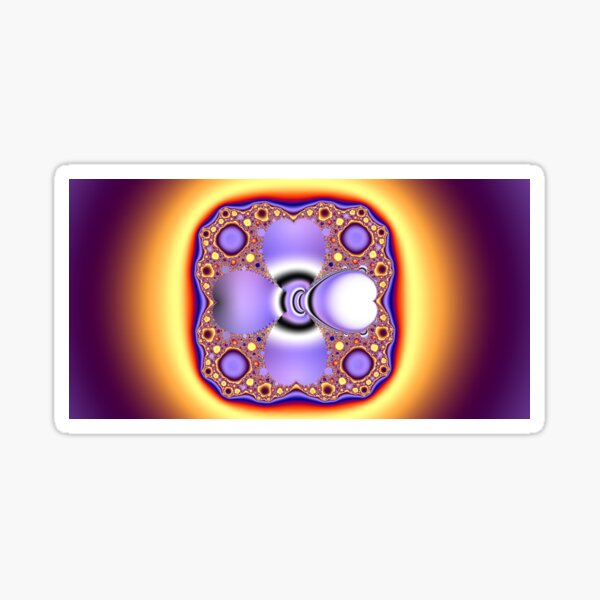 Purple Mandelbrot Sticker