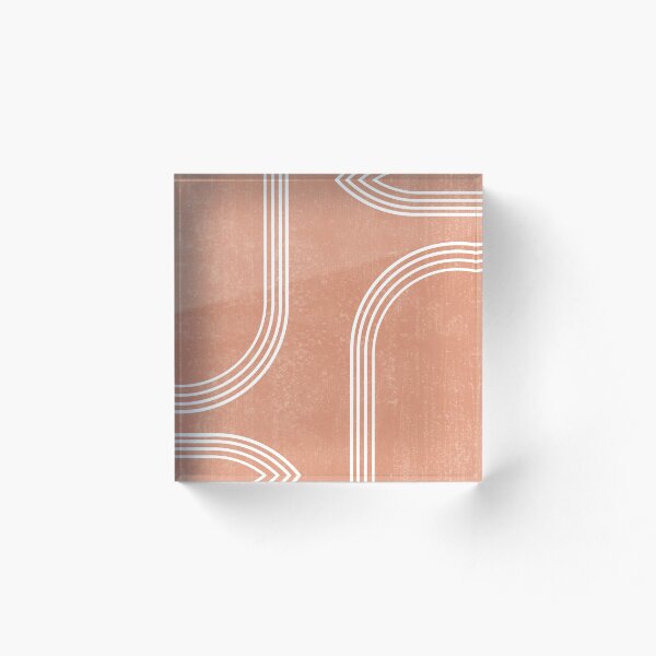 Aperçu de l'œuvre Mid Century Modern 2 - Abstrait géométrique - Impression minimale - Abstrait en terre cuite - Terre de Sienne brûlée créée et vendue par Studio Grafiikka.