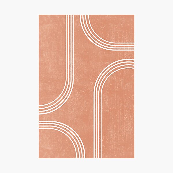 Item preview, Mid Century Modern 2 - Geometrical Abstract - Minimal Print - Terracotta Abstract - Burnt Sienna designed and sold by Studio Grafiikka.