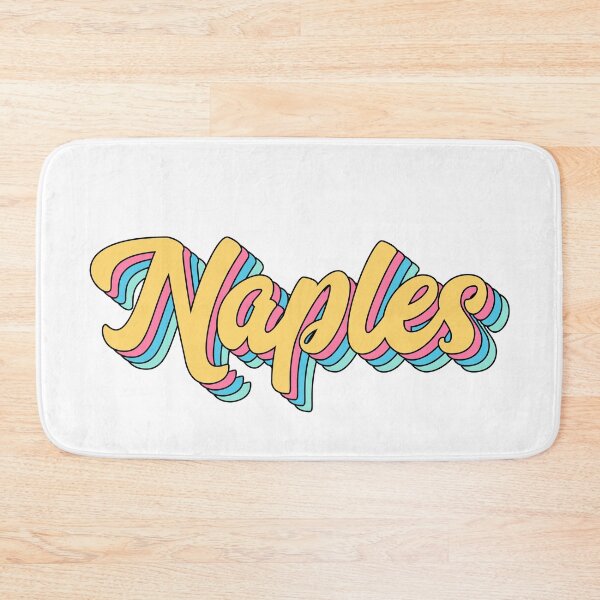 Item preview, Naples Retro Yellow Script designed and sold by modeoftravel.