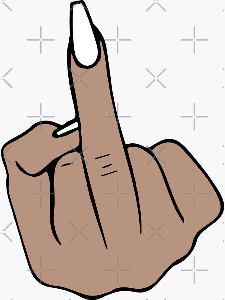 Middle Finger Sticker for Sale by GlowinUp Shop