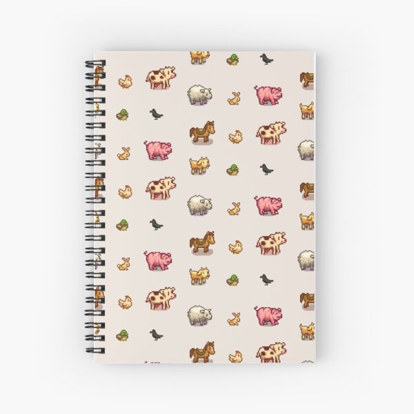 Pixelated Animals Spiral Notebook