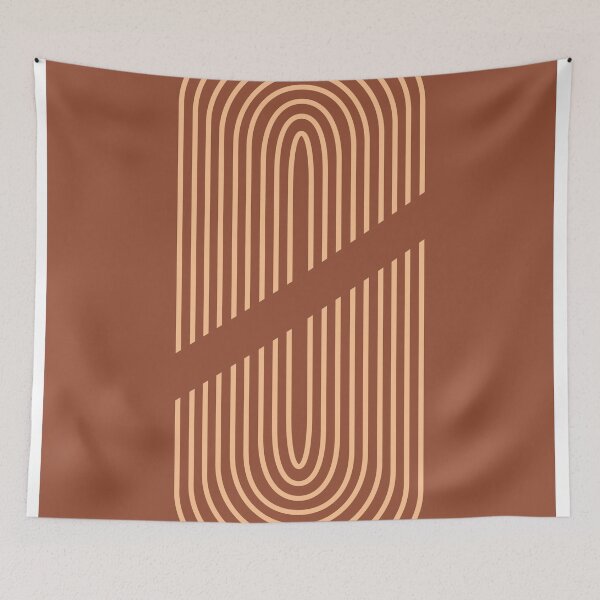 Item preview, Mid Century Modern 6 - Geometrical Abstract - Minimal Print - Terracotta Abstract - Burnt Sienna designed and sold by Studio Grafiikka.