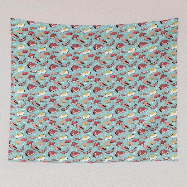 Item preview, Carnivore Seamless Pattern, Mid Century Meat designed and sold by thebeeholder.