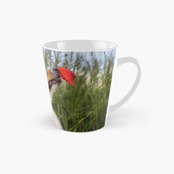 Item preview, Cute rough collie sniffing to a poppy designed and sold by CrunchyCableStudio.