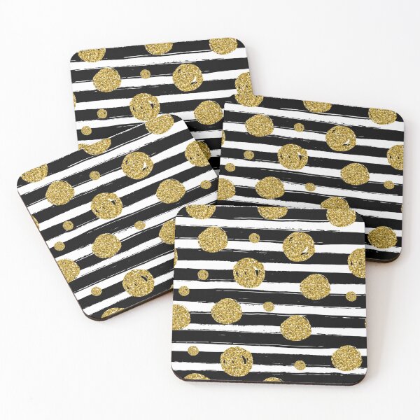 Item preview, Gold Glitter Circles with Stripes designed and sold by Alondra.