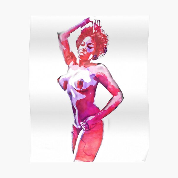 Poster Afro Nude Redbubble