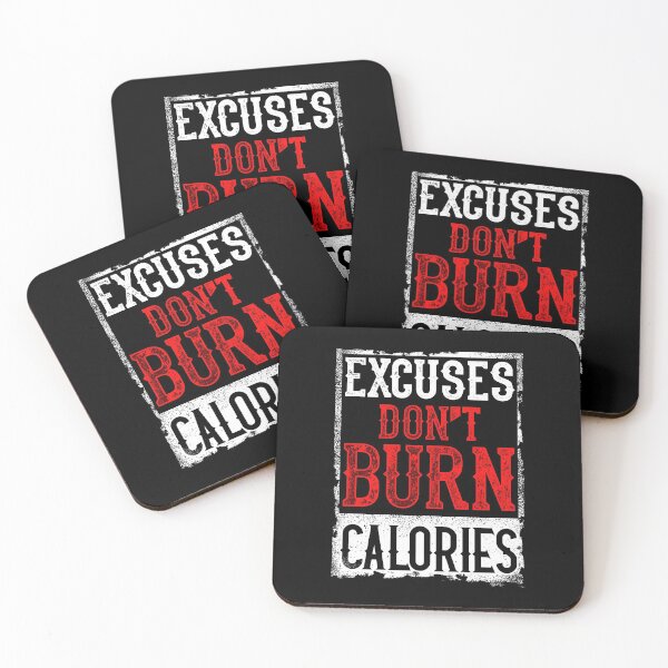 Aperçu de l'œuvre Les excuses ne brûlent pas les calories Entraînement motivant créée et vendue par perfectpresents.