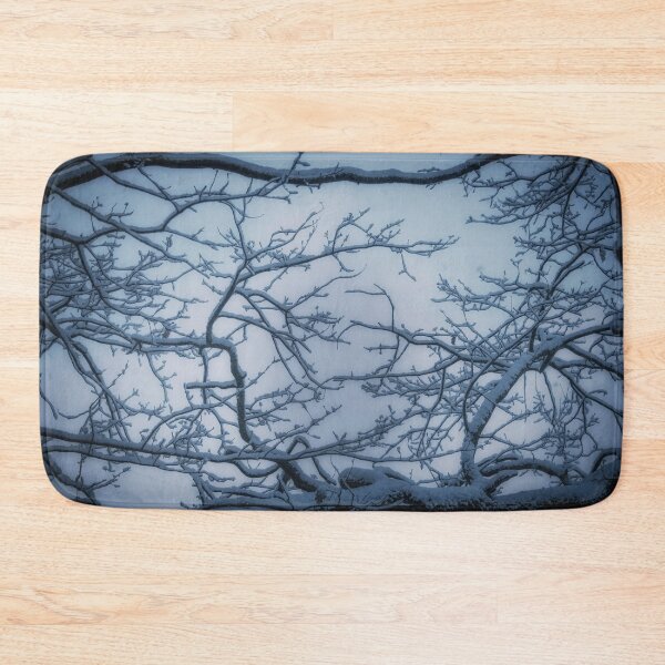 Item preview, Dark Theme in Grey Blue of Snow on Branches Nature Photography designed and sold by Jon Shore.