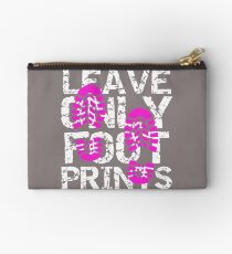 Hiking Leave Only Footprints Trash In Trash Out Zipper Pouch
