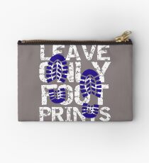 Hiking Leave Only Footprints Don't Litter Zipper Pouch