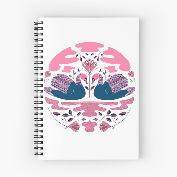 Item preview, Pink and blue swans in the lake designed and sold by nacaca.